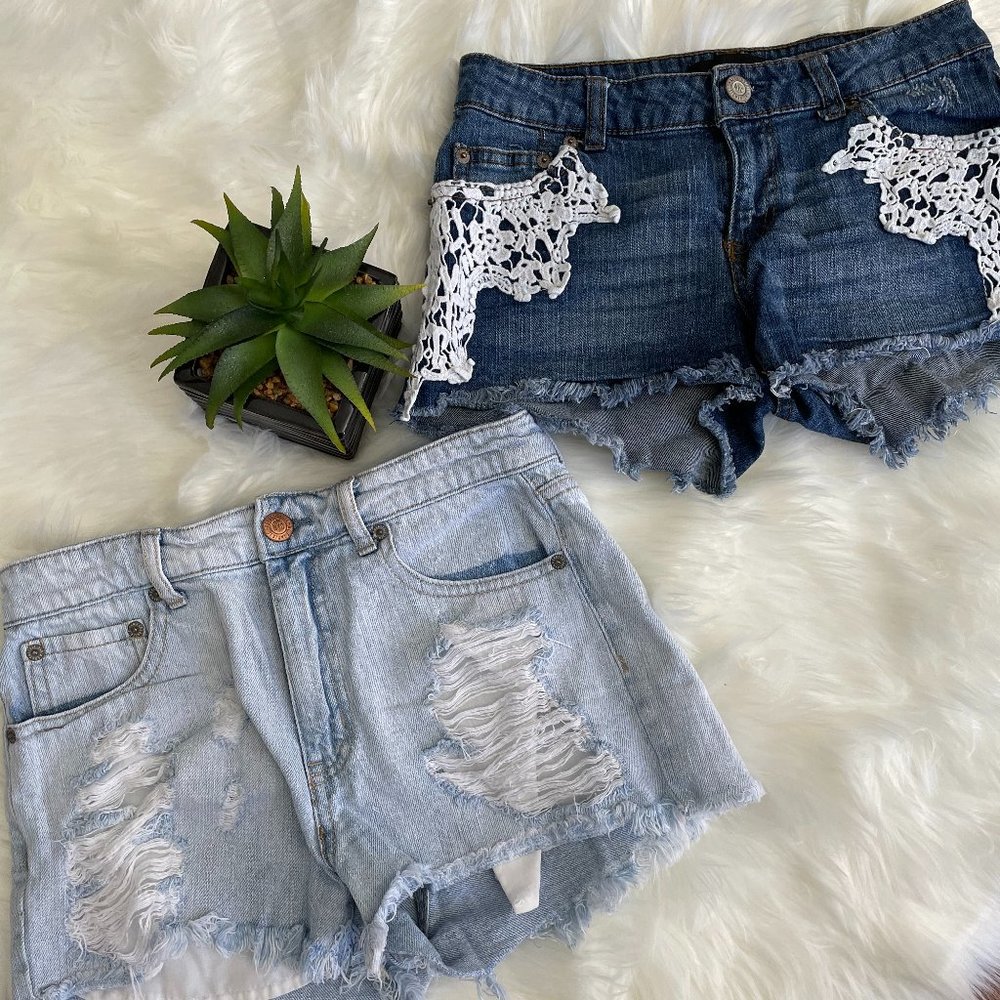 2 Pairs Aero Jean Shorts